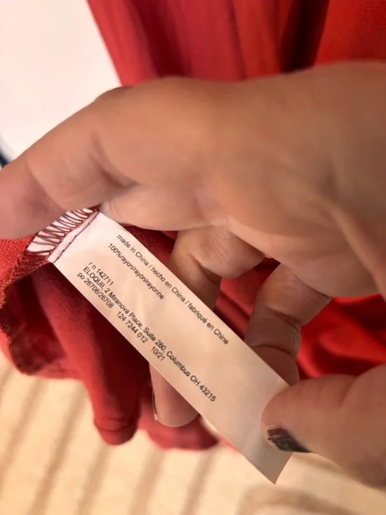 Eloquii Crimson Red Button Maxi Dress Size 20 Peasant Southwestern Rodeo NWT - Picture 10 of 10